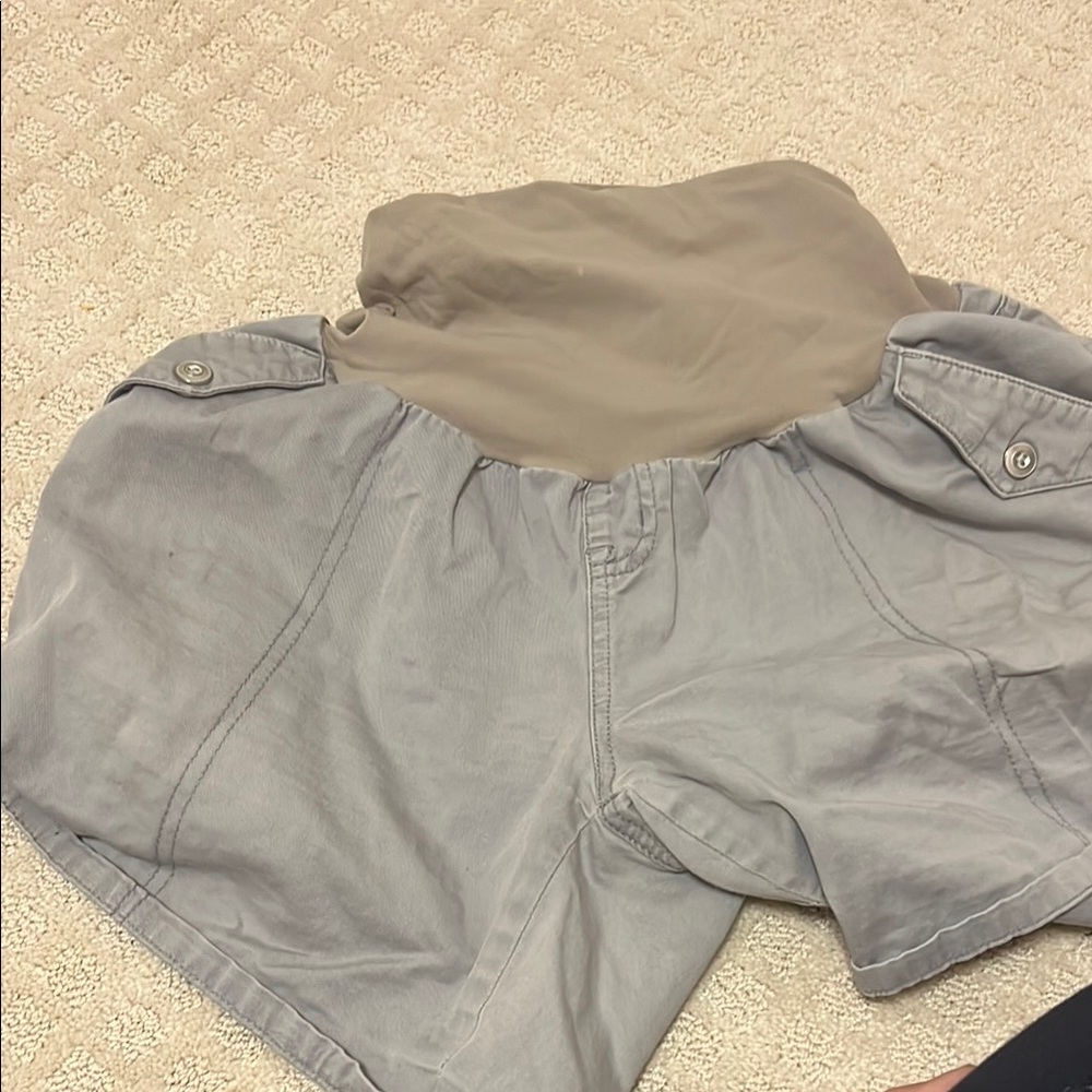 Gray Maternity Shorts